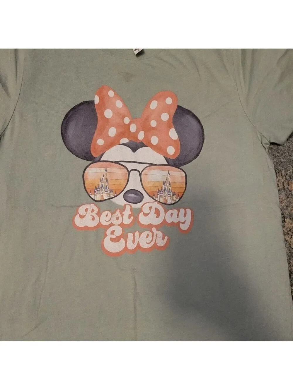 Bella Canvas Light Green Tee with Fun Graphic Size M